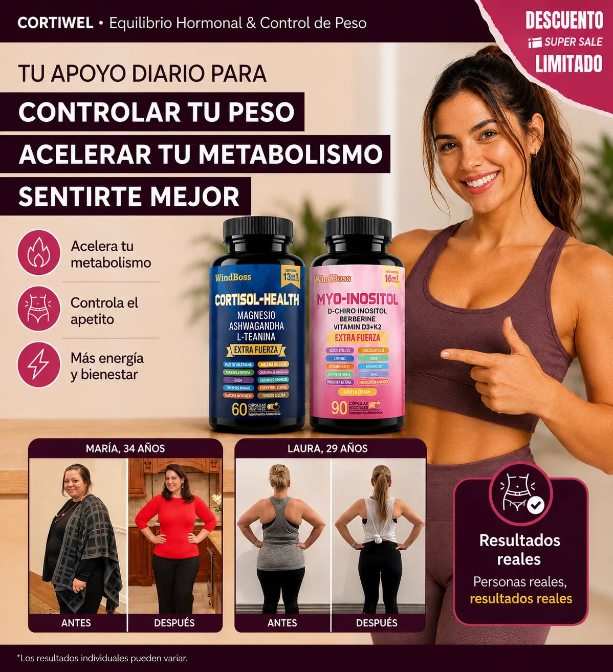 CortiWell® Cortisol + Myo-Inositol Combo (60+90 Cápsulas)