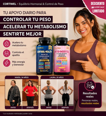 CortiWell® Cortisol + Myo-Inositol Combo (60+90 Cápsulas)